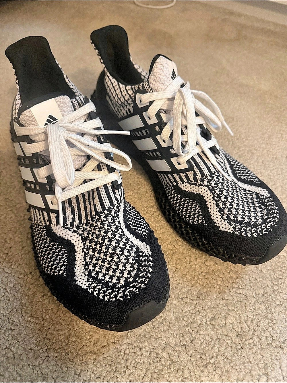 adidas Ultraboost Athletic Shoes Black & White US 11